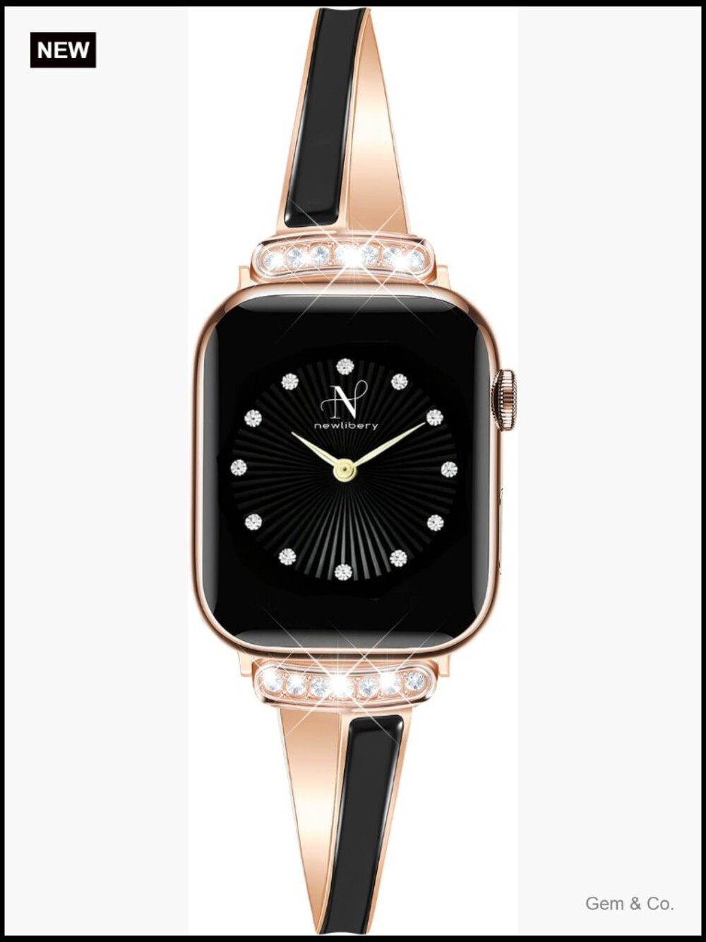 Slim Gold Bracelet Band for Apple Watch 38-42mm Adjustable Metal Strap Bling